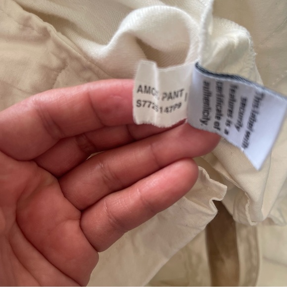 Diane Von Furstenberg Amor linen blend flare white off white pants size 6 - Picture 7 of 9